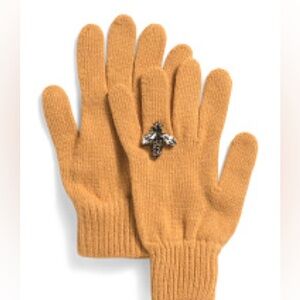 Embellished Tan Gloves